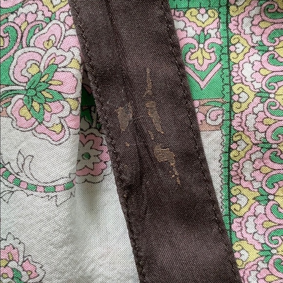 Anthro green floral short sleeve top size 6 - Picture 6 of 10